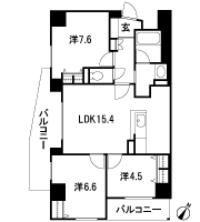 Floor: 3LDK, occupied area: 74.93 sq m, Price: 34.6 million yen