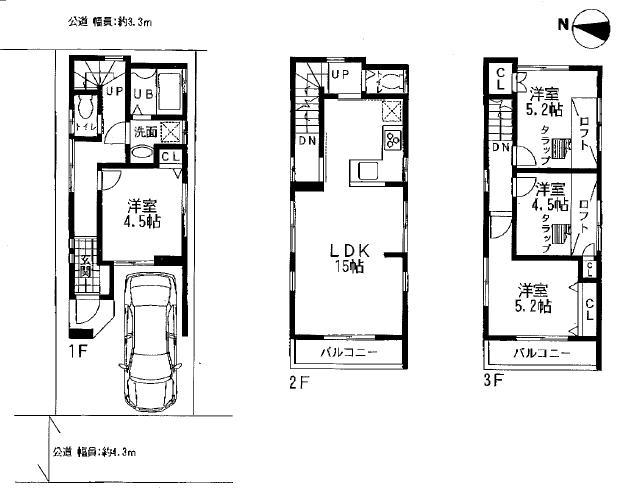 Floor plan. 35,800,000 yen, 4LDK, Land area 50.63 sq m , Building area 91.39 sq m