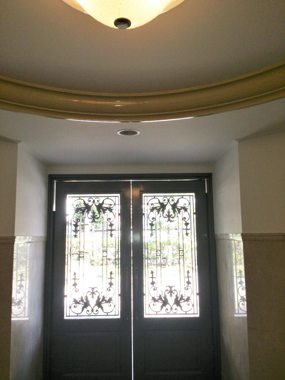 Entrance. Outside the entrance of the door
