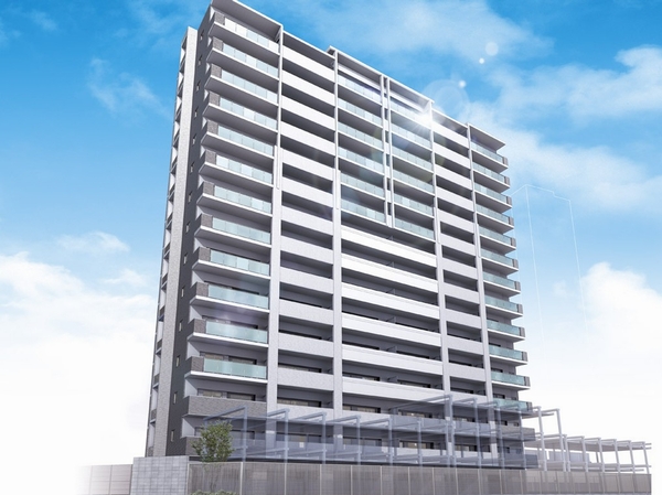 An 8-minute walk from Hyogo Station, The ground 15 floors ・ Debut with a total 84 units. In Zenteiminami orientation, Proposed a bright and airy living (Rendering)
