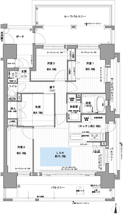 Floor: 4LDK, occupied area: 75.16 sq m, Price: 31.9 million yen
