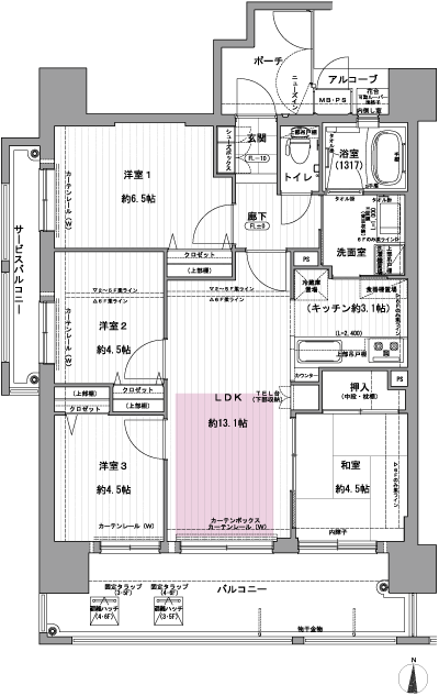 Floor: 4LDK, occupied area: 70.98 sq m, Price: 29,300,000 yen ~ 31,100,000 yen