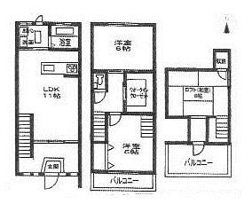 Floor plan. 12.8 million yen, 2LDK, Land area 45.1 sq m , Building area 45.1 sq m
