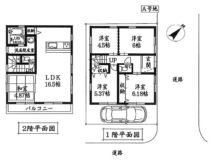 Floor plan. 42,800,000 yen, 5LDK, Land area 67.31 sq m , Building area 93.56 sq m