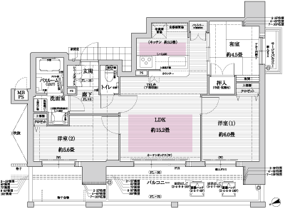 Floor: 3LDK, occupied area: 66.05 sq m, Price: 28,900,000 yen ~ 31,100,000 yen
