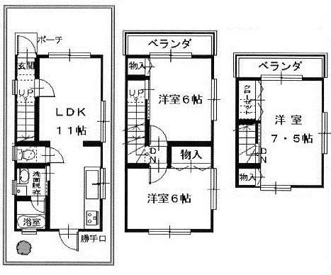 Floor plan. 13.8 million yen, 3LDK, Land area 51.86 sq m , Building area 66.72 sq m