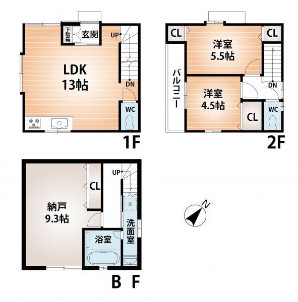 Floor plan. 23.8 million yen, 3LDK, Land area 79.2 sq m , Building area 78.24 sq m