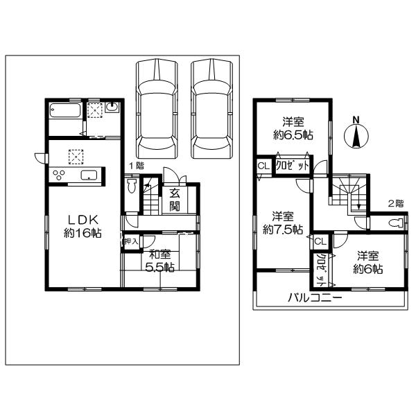 Floor plan. 25,900,000 yen, 4LDK, Land area 182.44 sq m , Building area 97.2 sq m