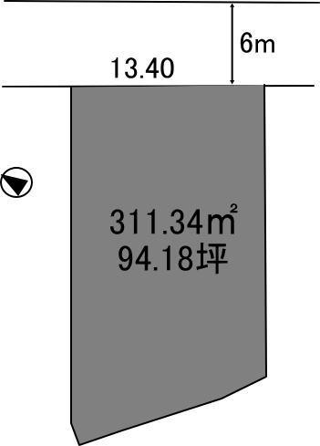 Compartment figure. Land price 8.5 million yen, Land area 311.34 sq m