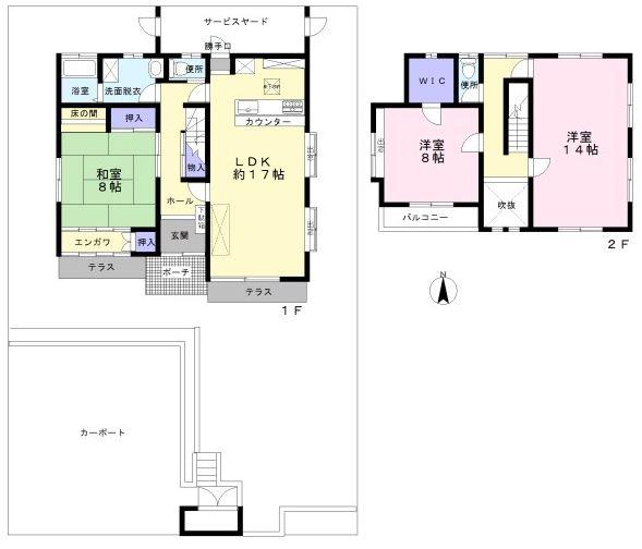 Floor plan. 23.8 million yen, 3LDK, Land area 227.9 sq m , Building area 124.54 sq m site (November 2013) Shooting