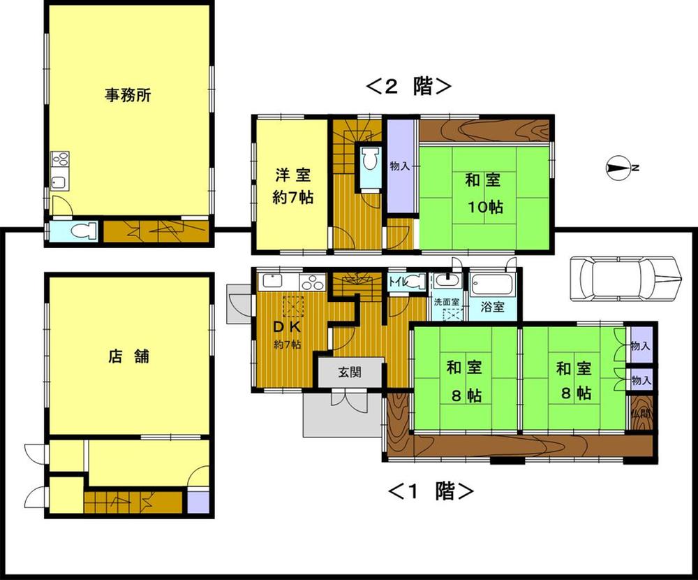Floor plan. 25,900,000 yen, 4DK, Land area 253.29 sq m , Housing arranged in the building area 115.18 sq m store