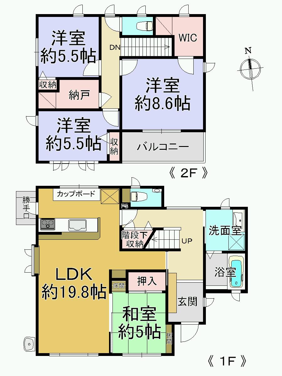 Floor plan. 41,800,000 yen, 4LDK + S (storeroom), Land area 169.85 sq m , Building area 119.73 sq m