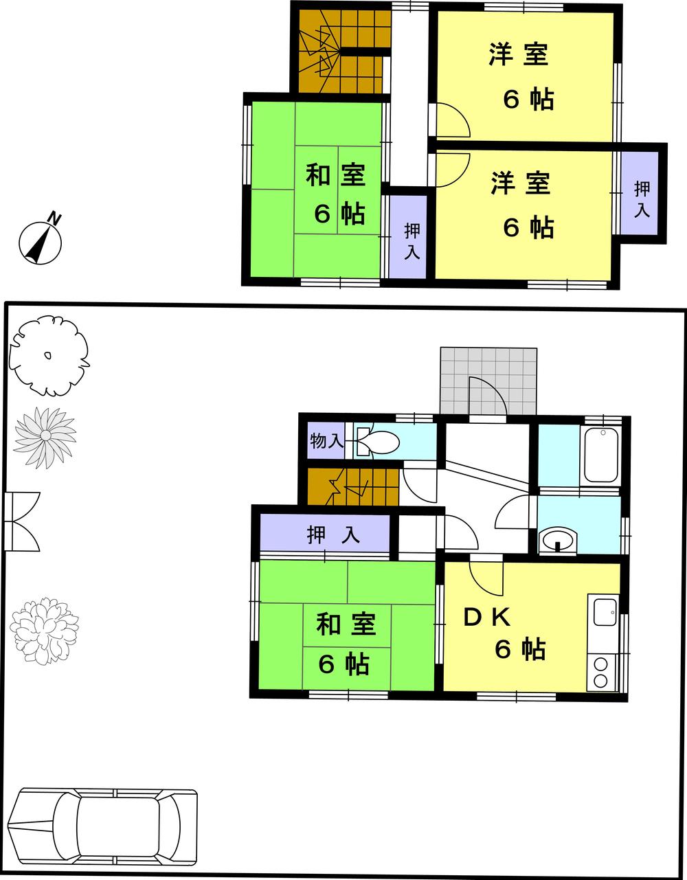 Floor plan. 9 million yen, 4DK, Land area 222.4 sq m , Building area 82.43 sq m