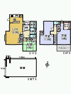 Floor plan. 13,900,000 yen, 3LDK + S (storeroom), Land area 132.01 sq m , Building area 114.37 sq m