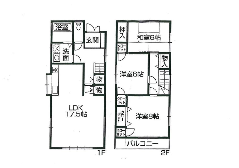 Floor plan. 16.8 million yen, 3LDK, Land area 118.66 sq m , Building area 88.65 sq m