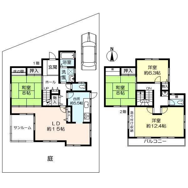 Floor plan. 18 million yen, 4LDK, Land area 191.17 sq m , Building area 137.87 sq m