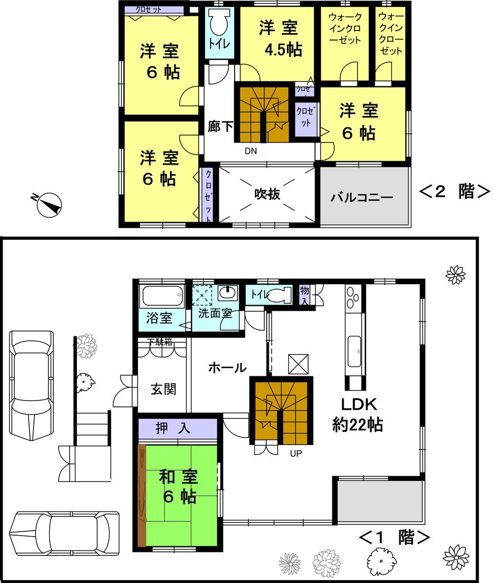 Floor plan. 8.9 million yen, 5LDK, Land area 257.07 sq m , Building area 166.46 sq m