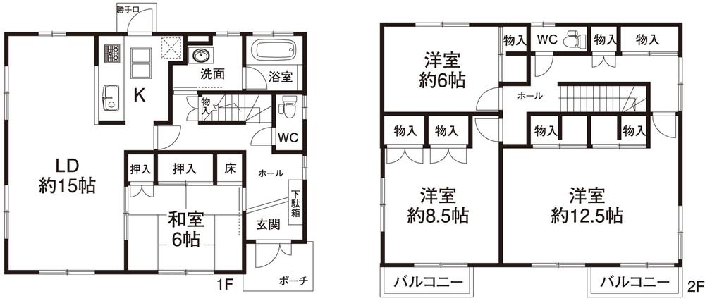 Floor plan. 29,800,000 yen, 4LDK, Land area 202.5 sq m , Building area 133.09 sq m of room 4LDK (5LDK to possible renovation)