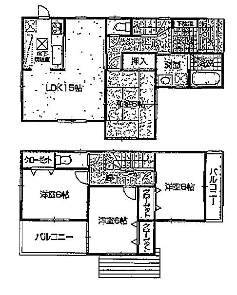 Floor plan. 23,300,000 yen, 4LDK, Land area 151.8 sq m , Building area 93.96 sq m floor plan