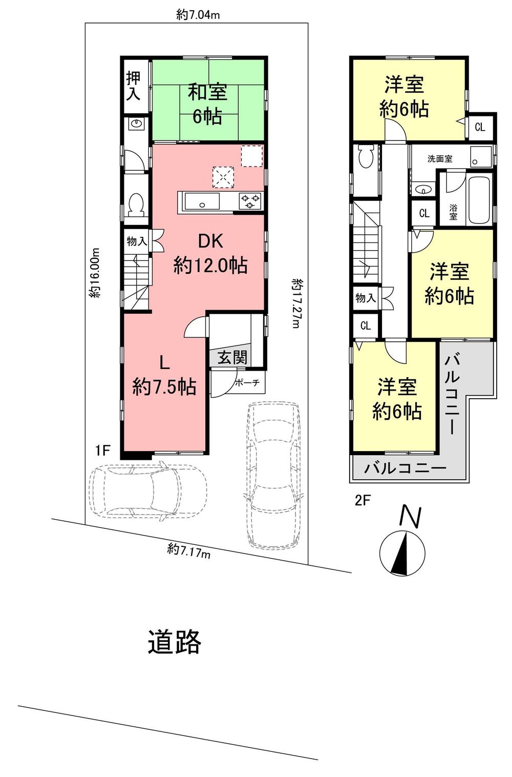 Floor plan. 34,800,000 yen, 4LDK, Land area 115.72 sq m , Building area 100.44 sq m
