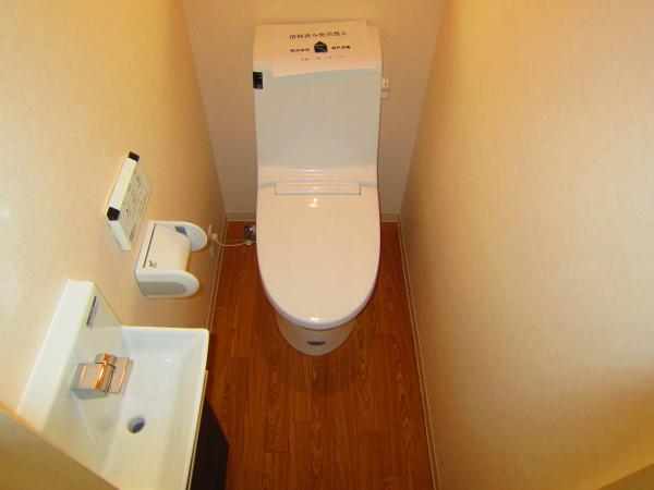 Toilet. Convenient with restroom is on the first floor toilet