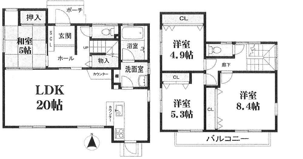 Floor plan. 32,800,000 yen, 4LDK, Land area 198.67 sq m , Solid wood used in the building area 107.23 sq m Flooring