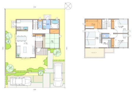 Building plan example (floor plan). Building plan examples (O-3 No. land) Building area 117.92 sq m