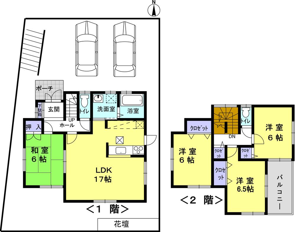 Floor plan. 20.8 million yen, 4LDK, Land area 165.27 sq m , Building area 95.58 sq m