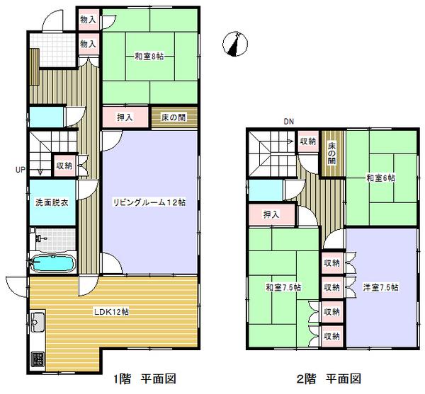 Floor plan. 9.8 million yen, 5LDK, Land area 227.74 sq m , Building area 151.43 sq m