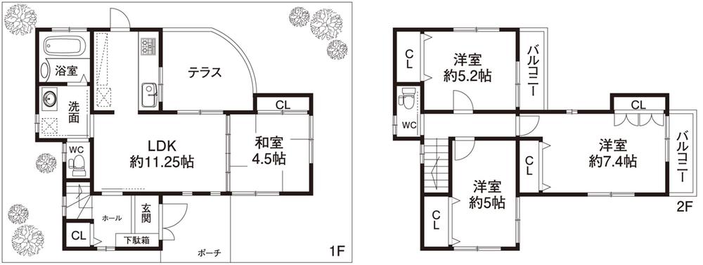 Floor plan. 22,800,000 yen, 4LDK, Land area 100.14 sq m , It is a building area of ​​79 sq m bright all rooms two-sided lighting 4LDK. 
