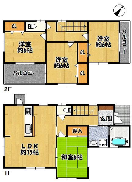 Floor plan. (No. 10 locations), Price 23,300,000 yen, 4LDK, Land area 151.8 sq m , Building area 93.96 sq m