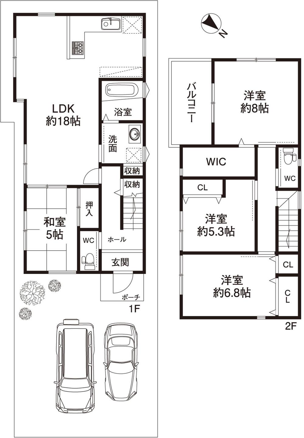 Floor plan. 24,900,000 yen, 4LDK, Land area 119.27 sq m , Building area 105.99 sq m