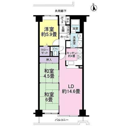 Floor plan. Floor type 3LD ・ It is a K type! There occupied area 78.12 sq m