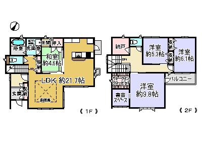 Floor plan. 38 million yen, 4LDK + S (storeroom), Land area 200.01 sq m , Building area 128.75 sq m