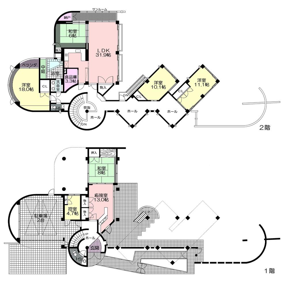 Floor plan. 76 million yen, 7LDK, Land area 790.09 sq m , Building area 356.48 sq m
