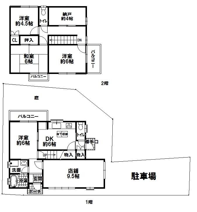 Floor plan. 10 million yen, 4DK, Land area 143.81 sq m , Building area 101.4 sq m