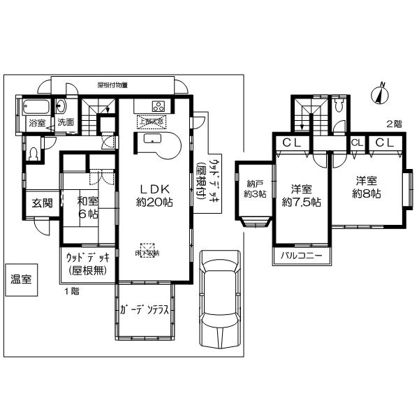 Floor plan. 13.8 million yen, 3LDK + S (storeroom), Land area 193.44 sq m , Building area 100.19 sq m