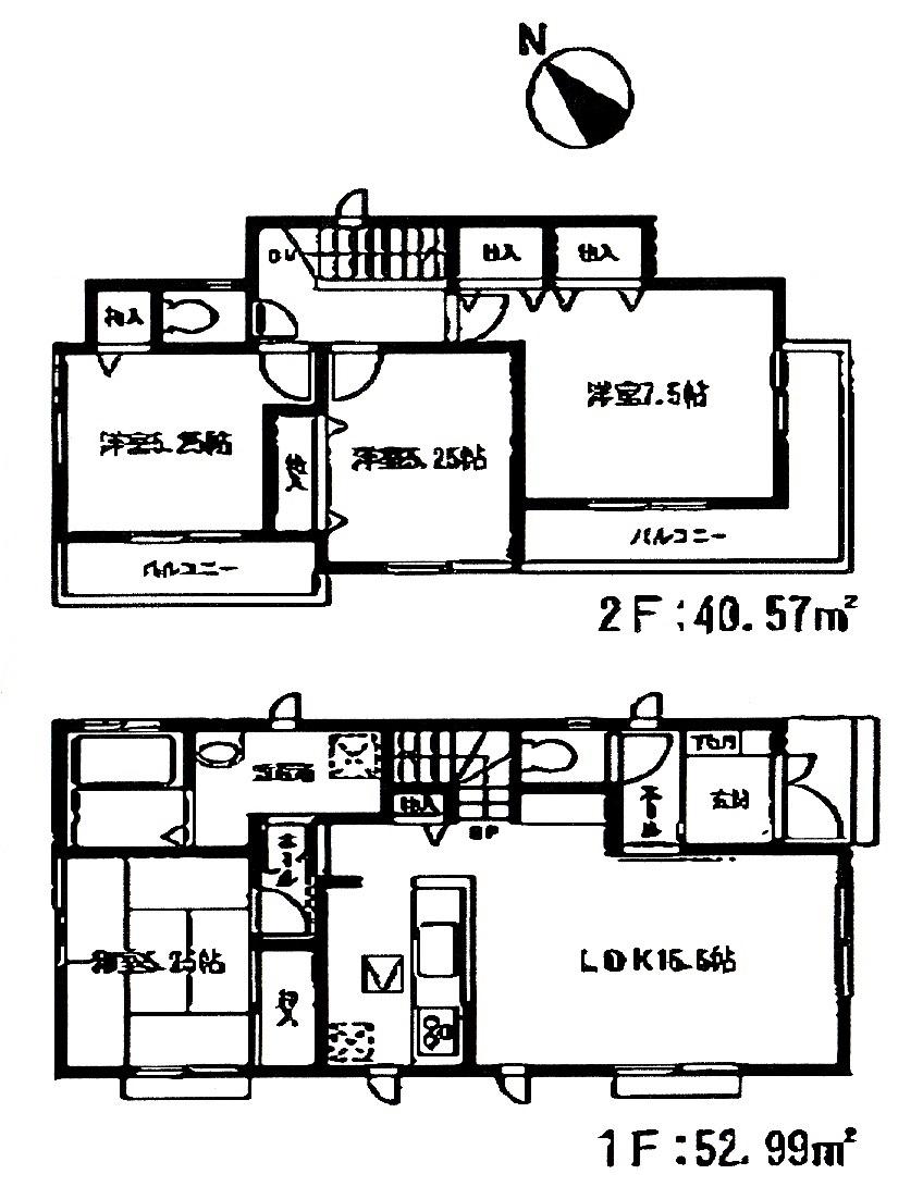 Floor plan. 16.8 million yen, 4LDK, Land area 160.14 sq m , Building area 93.56 sq m