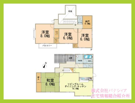 Floor plan. 25,900,000 yen, 4LDK+S, Land area 183.37 sq m , Building area 115.93 sq m