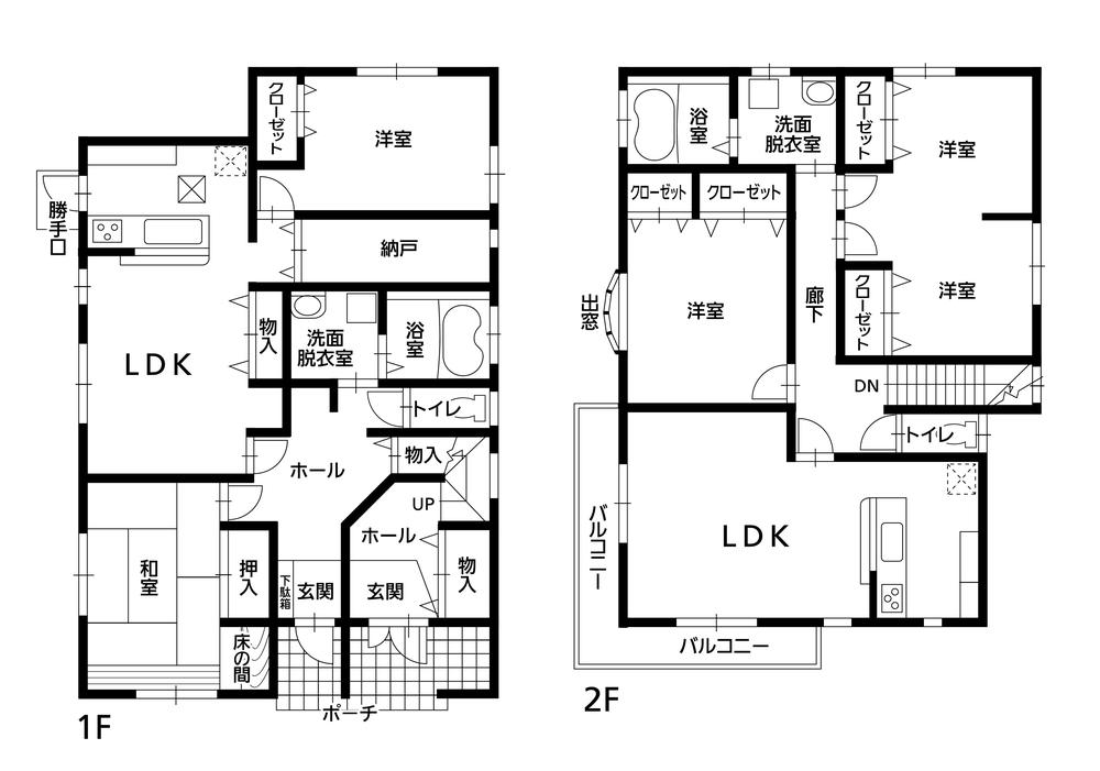 Floor plan. 31,810,000 yen, 5LLDDKK + S (storeroom), Land area 251.2 sq m , Building area 191.75 sq m