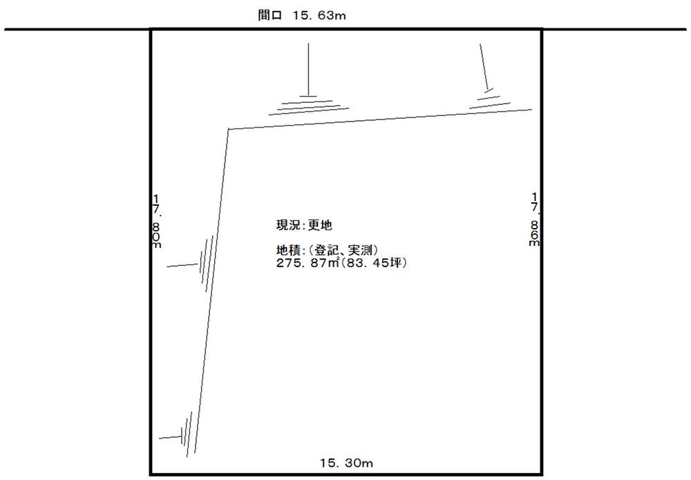 Compartment figure. Land price 4.6 million yen, Land area 257.87 sq m