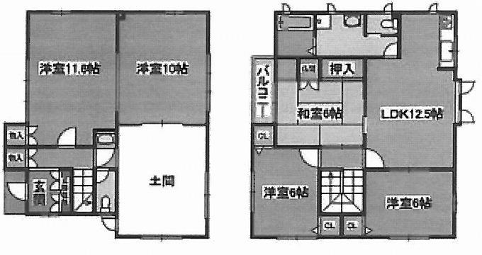 Floor plan. 34,800,000 yen, 5LDK + S (storeroom), Land area 206.76 sq m , Building area 165.28 sq m