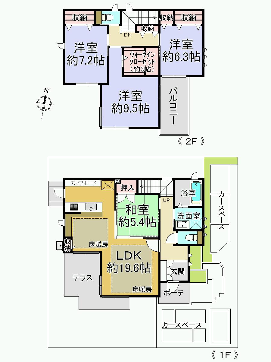 Floor plan. 39,800,000 yen, 4LDK, Land area 169.18 sq m , Building area 123.1 sq m