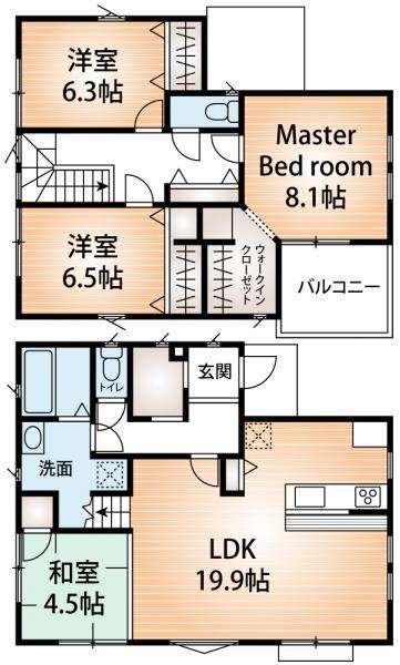 Floor plan. 35,800,000 yen, 4LDK, Land area 203.48 sq m , Building area 114.25 sq m