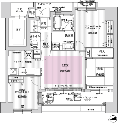 Floor: 2LDK + F ・ 3LDK, the area occupied: 64.1 sq m, Price: 26,300,000 yen ~ 29.6 million yen