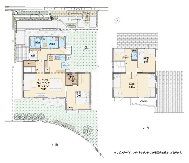 Floor plan. (3-3-17 No. land), Price 32,300,000 yen, 3LDK+S, Land area 222.8 sq m , Building area 138.64 sq m