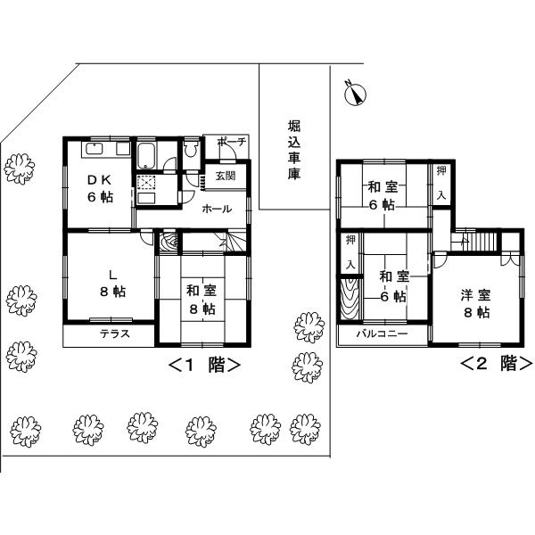 Floor plan. 10.7 million yen, 4LDK, Land area 209.74 sq m , Building area 192.34 sq m