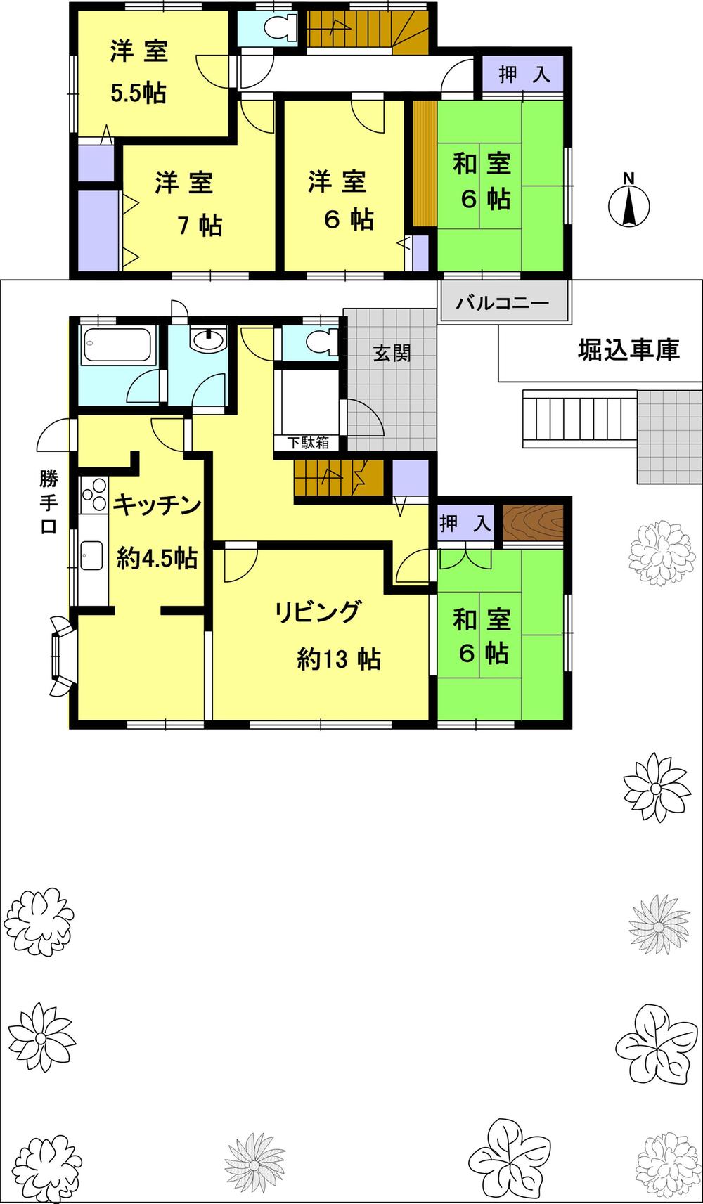 Floor plan. 16.8 million yen, 5LDK, Land area 373.54 sq m , Building area 116.27 sq m