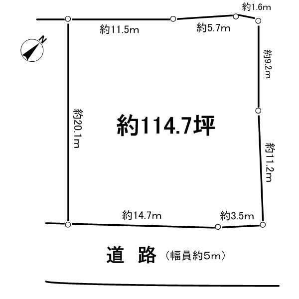 Compartment figure. Land price 19,800,000 yen, Land area 379.3 sq m