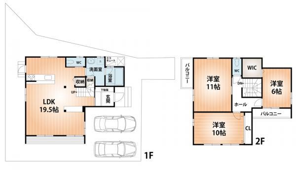 Floor plan. 30,800,000 yen, 3LDK, Land area 147.59 sq m , Building area 117.99 sq m